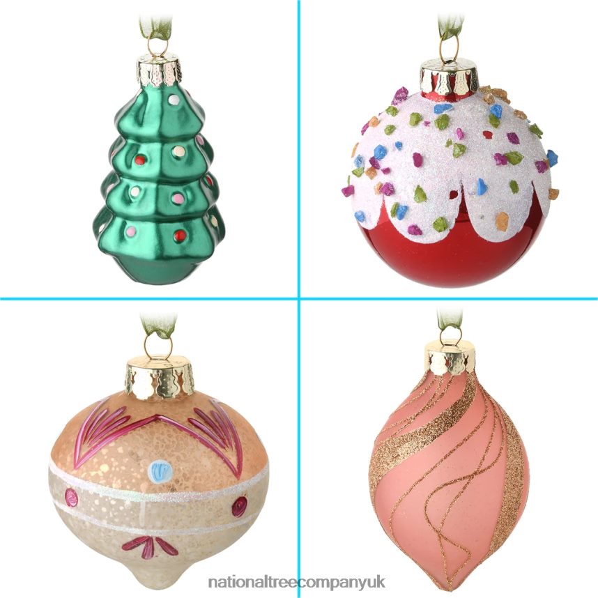 decoration | National Tree Company 20-Piece Christmas Tree Ornament Set Be Merry Collection F2L4F531